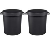 Orthex Cubo de basura de 45 l, color negro, hogar, jardín, casa de campo, alimentos, alimentos para mascotas, interior y exterior, para todas las estaciones, asas inteligentes, apto para alimentos, 42