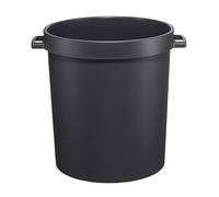 Orthex Cubo de basura de 80 l, color negro, hogar, jardín, casa de campo, alimentos, alimentos para mascotas, interior y exterior, para todas las estaciones, asas inteligentes, apto para alimentos, 50