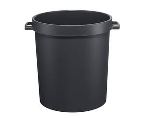 Orthex Cubo de basura de 80 l, color negro, hogar, jardín, casa de campo, alimentos, alimentos para mascotas, interior y exterior, para todas las estaciones, asas inteligentes, apto para alimentos, 50
