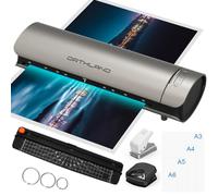 Orthland Plastificadora A3 con 30 Fundas Plastificar para A3 A4 A5 A6, 9 in 1 Maquina Plastificadora A3 en Modo Frío y Caliente con Cortador de Papel, Redondeador de Esquina para Oficina Hogar Escuela