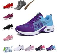 Ortho Care Schuhe Damen, Ergonomic Pain Relief Shoe, Running Shoes Summer Breathable Shoes Sports (Green/Purple, Adulto, 42, Números, Sistema Tallas Calzado EU, Mediano)