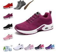 Ortho Care Schuhe Damen, Ergonomic Pain Relief Shoe, Running Shoes Summer Breathable Shoes Sports (Red, Adulto, 41, Números, Sistema Tallas Calzado EU, Mediano)