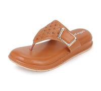 ORTHO JOY Doctor Fancy - Pantuflas ortopédicas para mujer, Marrón claro, 3 UK