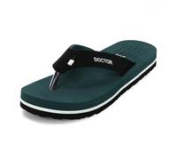 ORTHO JOY Pantuflas Doctor Ortho extra suaves para hombre, verde pavo real, 43.5 EU
