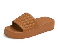 ORTHO JOY Sandalias de EVA para mujer || Chanclas impermeables y diarias para mujer || Pantuflas con plantilla acolchada || Suela antideslizante || Sin sudor || Súper flexibles, Beige, 3 UK