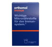 Orthomol Immun - Mikronährstoffe zur Unterstützung des Immunsystems - Nahrungsergänzung mit Vitamin C, Vitamin D und Zink, 7 pzas Porciones diarias