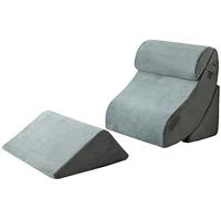 Orthopedic Bed Wedge Pillow Set, Postoperative Memory Foam Wedge Pillow, Comfortable And Adjustable, Back Support, S-Shaped Design, For Neck, Leg Pain Relief, Acid Reflux, LJJY-KK
