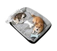 Orthopedic Dog Bed, Non-Slip Washable Plush, Thick Dog Bed Warm Sleeping Mat For Puppy Cat Small Medium Large Pet Indoor Living Room Balcony Home Apartment Winter Fall, Supportive Pet Cushion Calming