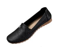 Orthopedic Dress Sneakers Women, All-Day Comfort Slip-On Flats, Lightweight Orthopedic Dressy Women Shoes for Work Walking (Black,40)