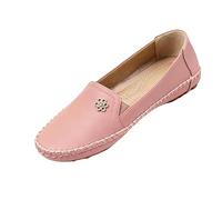 Orthopedic Dress Sneakers Women, All-Day Comfort Slip-On Flats, Lightweight Orthopedic Dressy Women Shoes for Work Walking (Pink,40)