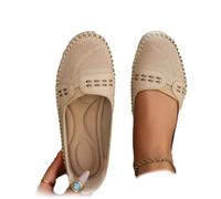 Orthopedic Dress Sneakers Women Orthopedic Loafers - Leather Dress Sneakers for Work & Walking, Lightweight Arch Support Shoes with Anti-Slip Sole (Beige,36)