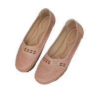 Orthopedic Dress Sneakers Women Orthopedic Loafers - Leather Dress Sneakers for Work & Walking, Lightweight Arch Support Shoes with Anti-Slip Sole (Pink,40)