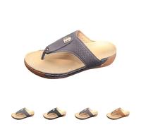Orthopedic Flip Flops Women Plateausandalen Slip On Sandalias de Cuña Transpirables Zapatos de Verano Sandalias de Playa Sandalias de Playa para Mujer Ligeras Chanclas Orthopédicas para el Día de la