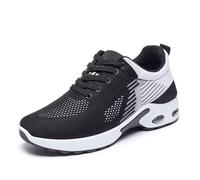 Orthopedic Running Shoes for Women - Arch Support, Breathable Mesh Sneakers for Walking, Gym, Fitness (Black,34.5)