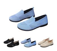 Orthopedic Shoes for Women UK 2026 Summer Ladies Mesh Arch Support Wide Fit Flat Loafers Slip On Sneakers Comfortable Soft Cushion Walking Holiday Beach Work Sport Outdoor Diabetic Friendly Shoes