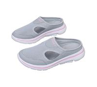 Orthopedic Shoes for Women UK Backless Trainers Womens UK Walking Slip On Slippers Mules Shoes Wide Toe Summer Breathable Comfortable Diabetic-Friendly Arch Support Clogs for Swollen Feet