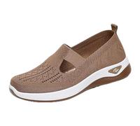 Orthopedic Shoes for Women, Women's Casual Breathable Slip On Orthopedics Walking Sneakers, Comfortable Non-Slip Soft Sole Mesh Orthopedic Shoes (Coffee,36)