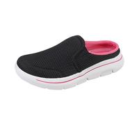 Orthopedic Slippers for Women Slip On Arch Support Slipper Lightweight Non Slip Mesh Backless Sneaker Ladies Achilles Tendonitis Walking Shoes Comfortable Breathable Diabetic Mules Indoor Outdoor