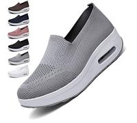 Orthopedic Sneakers Women, Zapatillas OrtopéDicas para Mujer, Zapatos Ortopédicos de Moda, Zapatillas Deportivas con Plataforma elástica de Malla, para Mujer para Caminar, Correr, Trabajar