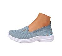 Orthopedic Trainers for Women UK,Shoes for Elderly Women,Lightweight Non Slip Wide Fit Sneaker,Ladies Plantar Fasciitis Walking Shoes,Slip On Arch Support Trainer,Mesh Up Athletic Sneakers
