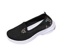 Orthopedic Trainers for Women UK,Shoes for Elderly Women,Lightweight Non Slip Wide Fit Sneaker,Ladies Plantar Fasciitis Walking Shoes,Slip On Arch Support Trainer,Mesh Up Athletic Sneakers