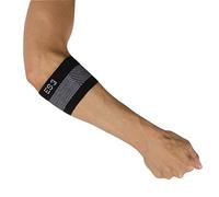 OrthoSleeve® Codera ES3 | Negro Talla M | Exclusiva tecnología de compresión de 3 zonas® | hinchazón, artritis, alivio del dolor de codo de tenis y golfistas | Correa ligera | Aumenta la circulación
