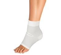 OrthoSleeve El soporte FS6 para pies (manga única) trata la fascitis plantar, la tendinitis de Aquiles y alivia el dolor de talón en un tejido suave que absorbe la humedad (blanco, mediano)