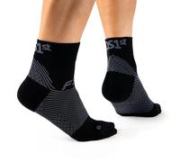 OrthoSleeve FS4 - Calcetines de contención - unisex para hombre y mujer - Tecnología de compresión del pie patentada - ideal para la epina calcánea, la apeurositis y la fascitis plantar - negro - M