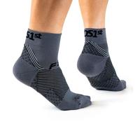 Orthosleeve FS4 - Calcetines ortopédicos para fascitis plantar, dolor de talón y arco, hinchazón, fatiga del pie, talla S, color gris