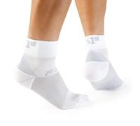 Orthosleeve FS4 - Calcetines ortopédicos para fascitis plantar, dolor de talón y arco, hinchazón, fatiga del pie, talla S, color blanco