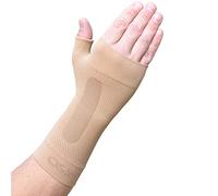 Orthosleeve muñequera compresión graduada WS6, Beige, talla L - 6 zonas de compresión - Alivio del dolor del túnel carpiano, muñeca y pulgar - Reduce la inflamación