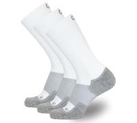 OrthoSleeve WC4 - Calcetines de bienestar anchos para diabéticos y neuropatía para mejorar la circulación y ayuda con el edema (gran ancho, tripulación, 3 pares, blanco)