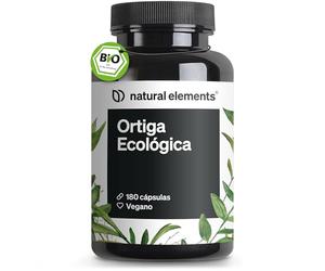 Ortiga 180 cápsulas - 10.000 mg de ortiga ecológica, 1000 mg de extracto de hoja de ortiga por dosis diaria (10:1) - Alta dosificación, vegano y sin aditivos - Probado en laboratorio