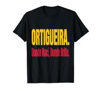 Ortigueira Orgulloso Diseño Textual Camiseta