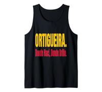 Ortigueira Orgulloso Diseño Textual Camiseta sin Mangas
