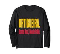 Ortigueira Orgulloso Diseño Textual Manga Larga