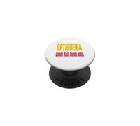 Ortigueira Orgulloso Diseño Textual PopSockets PopGrip Adhesivo