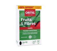 Ortis Frutas & Fibras Forte Tránsito Intestinal 24+12comp