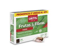 ORTIS Pack Duo Frutas & Fibras Forte 48 Cubos, Estándar, Único