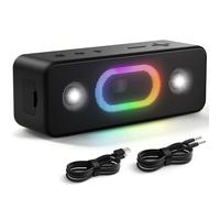 Ortizan Altavoz inalámbrico portátil, Altavoces inalámbricos Bluetooth 5.3 con Salida de 15 W, Tiempo de reproducción de 24 Horas, Entrada AUX, Graves estéreo 3D, IPX6 Impermeable, emparejamiento