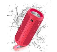Ortizan Altavoz Bluetooth inalámbrico portátil, luz LED, reproducción IPX7 30H, Volumen más Alto y Bajos mejorados, Duradero para Viajes, al Aire Libre