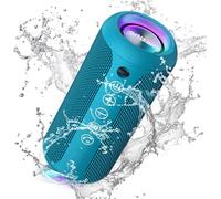 Ortizan Altavoz Bluetooth Portátil Potente con Luz LED, Manos Libres, Impermeable IPX7, Sonido Envolvente 360°, Altavoz Inalámbrico