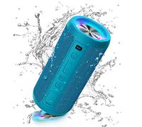 Ortizan Altavoz Bluetooth Potente Portatil X10P Azul con Luz LED de Color Hay Volumen Alto y Graves Potentes, Apoya Reproducción de Música 30H, Bluetooth 5.3 y IPX7 Impermeable