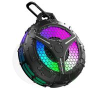 Altavoz de Ducha Bluetooth Impermeable IPX7, Altavoces portátiles inalámbricos Bluetooth, Graves estéreo, Luces RGB, Sonido Envolvente 360, estéreo inalámbrico Verdadero, Sonido Claro de 15 W