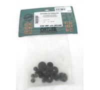 Ortlieb Juego de tornillos universales para bolsas atornilladas o remaches de repuesto, color negro, talla única