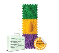 ORTO NATURE Alfombrillas de Masaje para el Suelo-Alfombrilla ortopédica de Juego para niños, sensorial, baldosas entrelazadas, Alfombrillas de Juego para niños, Juego de Alfombrillas (trío Animal)