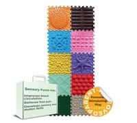 ORTO NATURE Tapete de juego de rompecabezas de masaje sensorial de 10 piezas, azulejos ortopédicos entrelazados y tapetes sensoriales texturizados para niños y adultos (milagro matutino)