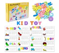 Ortografía Aprendizaje, PIWOSGOL Juguetes Niños 3 4 5 6 Años, Alfabeto Montessori Tarjetas, Juegos Educativos Madera ABC para Niños Aprender a Leer, Regalo Regalo Niño Niña 3-6 Años