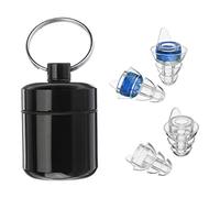 Orton 2 pares de tapones para oídos negros de gel de sílice con Fitler, protección auditiva para DJ, discoteca, concierto, motocicletas