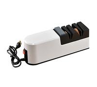 Orton Afilador de cuchillos eléctrico USB afilador automático ajustable 3 pasos para cuchillos tijeras afiladoras domésticas